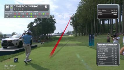 Cameron Young | Round 4 | 16th hole | Shot 1 | 2025 BMW Championship