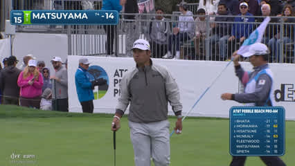 Hideki Matsuyama | Round 3 | 15th hole | Shot 4 | 2026 AT&T Pebble Beach