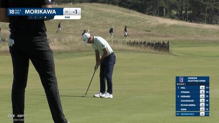 Collin Morikawa | Round 1 | 18th hole | Shot 4 | 2025 Genesis Scottish Open
