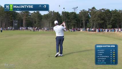 Robert MacIntyre | Round 2 | 16th hole | Shot 3 | 2026 Genesis Scottish Open
