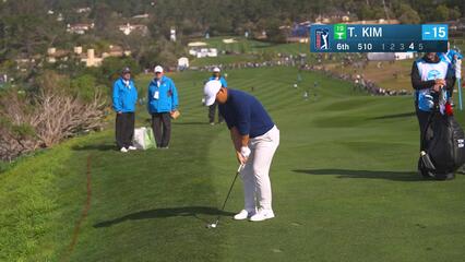 Tom Kim | Round 4 | 6th hole | Shot 4 | 2025 AT&T Pebble Beach