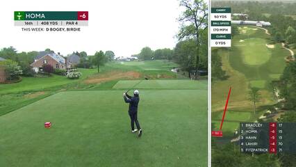 Max Homa | 2022 Wells Fargo | Round 3 | 16th hole | Shot 1