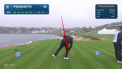 Taylor Pendrith | Round 3 | 18th hole | Shot 1 | 2025 AT&T Pebble Beach
