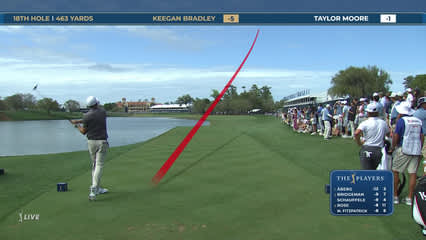 Keegan Bradley | Round 3 | 18th hole | Shot 1 | 2026 THE PLAYERS