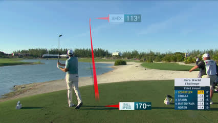 Scottie Scheffler | Round 3 | 18th hole | Shot 1 | 2025 Hero World Challenge