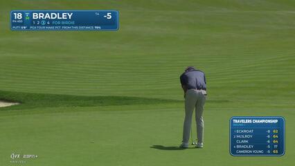 Keegan Bradley | Round 1 | 18th hole | Shot 3 | 2025 Travelers