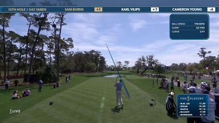 Sam Burns | Round 2 | 16th hole | Shot 1 | 2025 THE PLAYERS