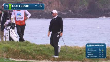 Chris Gotterup | Round 3 | 17th hole | Shot 2 | 2026 AT&T Pebble Beach