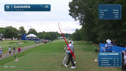 Joel Dahmen | Round 4 | 15th hole | Shot 1 | 2025 Wyndham