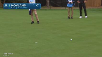 Viktor Hovland | Round 2 | 11th hole | Shot 5 | 2025 AT&T Pebble Beach