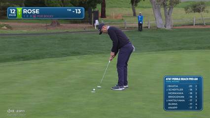 Justin Rose | Round 4 | 12th hole | Shot 4 | 2026 AT&T Pebble Beach