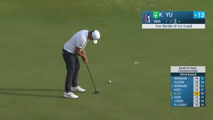 Kevin Yu | Round 3 | 16th hole | Shot 4 | 2025 Bank of Utah