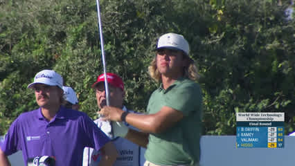 Garrick Higgo | Round 4 | 18th hole | Shot 1 | 2025 World Wide Technology