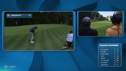 Keegan Bradley | Round 1 | 10th hole | Shot 3 | 2025 Travelers