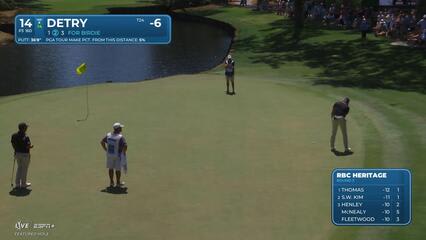 Thomas Detry | Round 3 | 14th hole | Shot 3 | 2025 RBC Heritage