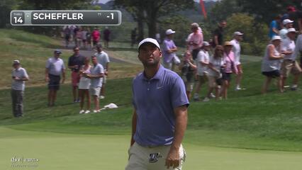 Scottie Scheffler | Round 1 | 14th hole | Shot 4 | 2025 BMW Championship