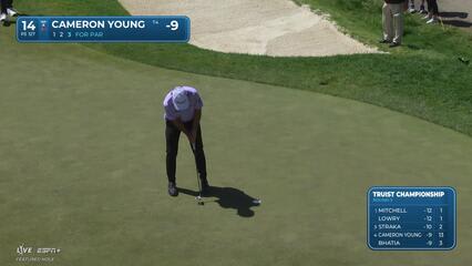 Cameron Young | Round 3 | 14th hole | Shot 3 | 2025 Truist Championship