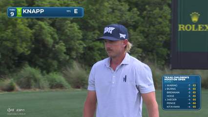 Jake Knapp | Round 1 | 9th hole | Shot 3 | -1 Houston Open