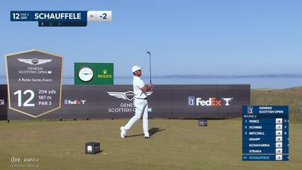 Xander Schauffele | Round 2 | 12th hole | Shot 1 | 2025 Genesis Scottish Open
