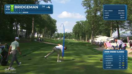 Jacob Bridgeman | Round 2 | 17th hole | Shot 1 | 2026 John Deere