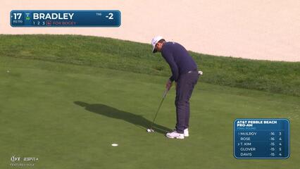 Keegan Bradley | Round 4 | 17th hole | Shot 4 | 2025 AT&T Pebble Beach