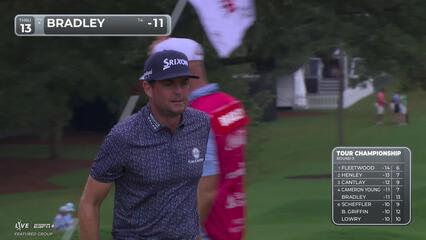 Keegan Bradley | Round 3 | 13th hole | Shot 3 | 2025 TOUR Championship