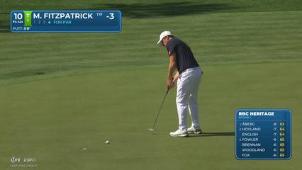 Matt Fitzpatrick | Round 1 | 10th hole | Shot 4 | 2026 RBC Heritage