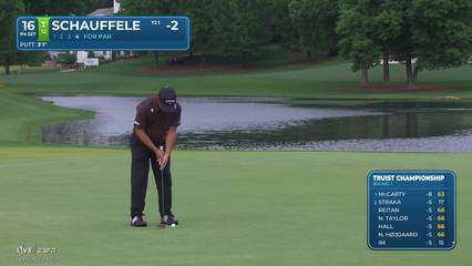 Xander Schauffele | Round 1 | 16th hole | Shot 4 | 2026 Truist Championship