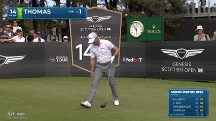 Justin Thomas | Round 1 | 14th hole | Shot 1 | 2026 Genesis Scottish Open