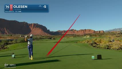 Thorbjørn Olesen | Round 2 | 14th hole | Shot 1 | 2025 Bank of Utah