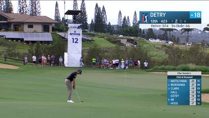 Thomas Detry | Round 3 | 12th hole | Shot 2 | 2025 The Sentry