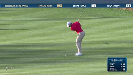 Thomas Detry | Round 2 | 16th hole | Shot 3 | 2025 THE PLAYERS