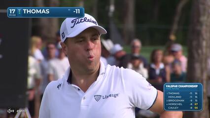 Justin Thomas | Round 4 | 17th hole | Shot 3 | 2025 Valspar