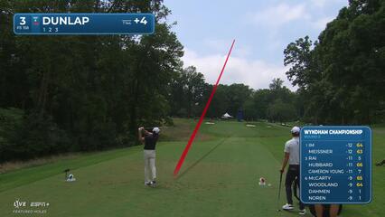 Nick Dunlap | Round 2 | 3rd hole | Shot 1 | 2025 Wyndham