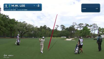 Min Woo Lee | Round 1 | 5th hole | Shot 2 | 2025 Houston Open