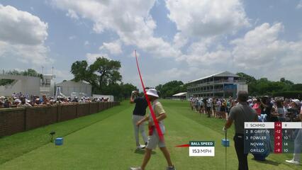 Matti Schmid | Round 3 | 10th hole | Shot 1 | 2025 Charles Schwab