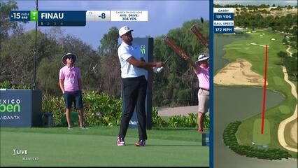 Tony Finau | 2023 Mexico Open | Round 2 | 15th hole | Shot 1