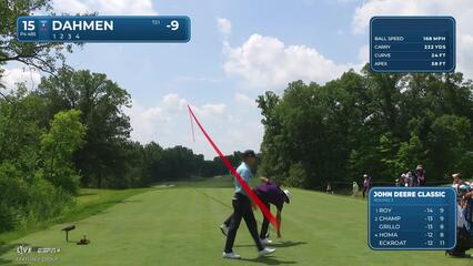 Joel Dahmen | Round 3 | 15th hole | Shot 1 | 2025 John Deere