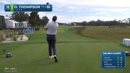 Davis Thompson | Round 2 | 18th hole | Shot 1 | 2025 The RSM Classic