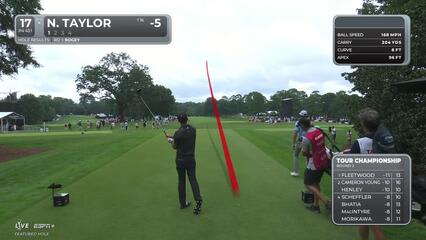 Nick Taylor | Round 2 | 17th hole | Shot 1 | 2025 TOUR Championship