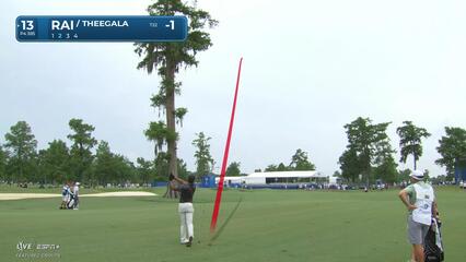 Aaron Rai | Round 1 | 13th hole | Shot 2 | 2025 Zurich Classic