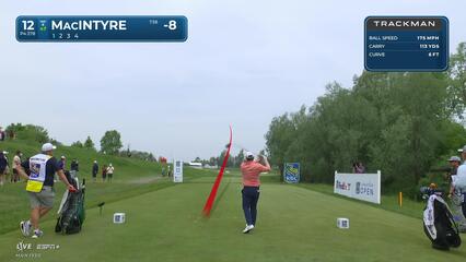 Robert MacIntyre | Round 4 | 12th hole | Shot 1 | 2025 RBC Canadian