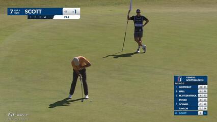 Adam Scott | Round 2 | 7th hole | Shot 4 | 2025 Genesis Scottish Open