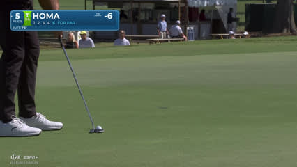 Max Homa | Round 2 | 5th hole | Shot 6 | 2025 Sanderson Farms