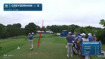 Max Greyserman | Round 2 | 16th hole | Shot 1 | 2025 Wyndham
