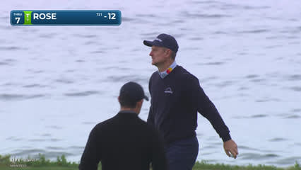 Justin Rose | Round 4 | 7th hole | Shot 3 | 2026 AT&T Pebble Beach