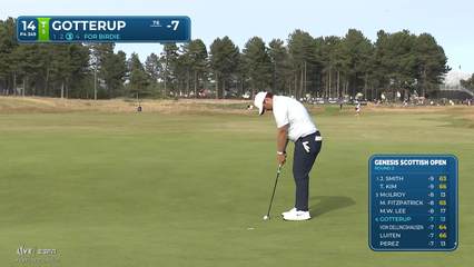 Chris Gotterup | Round 2 | 14th hole | Shot 3 | 2026 Genesis Scottish Open