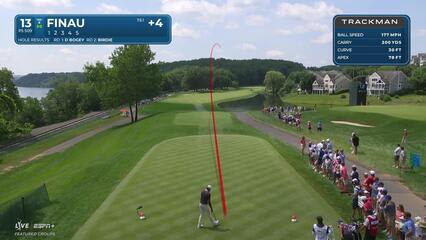 Tony Finau | Round 3 | 13th hole | Shot 1 | 2025 Travelers