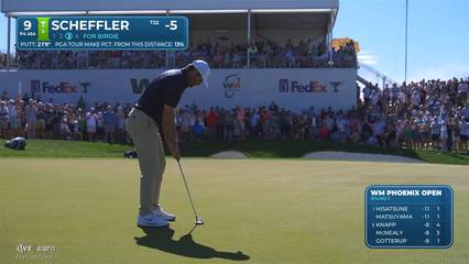 Scottie Scheffler | Round 3 | 9th hole | Shot 4 | 2026 WM Phoenix Open
