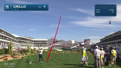 Emiliano Grillo | Round 2 | 16th hole | Shot 1 | 2025 WM Phoenix Open